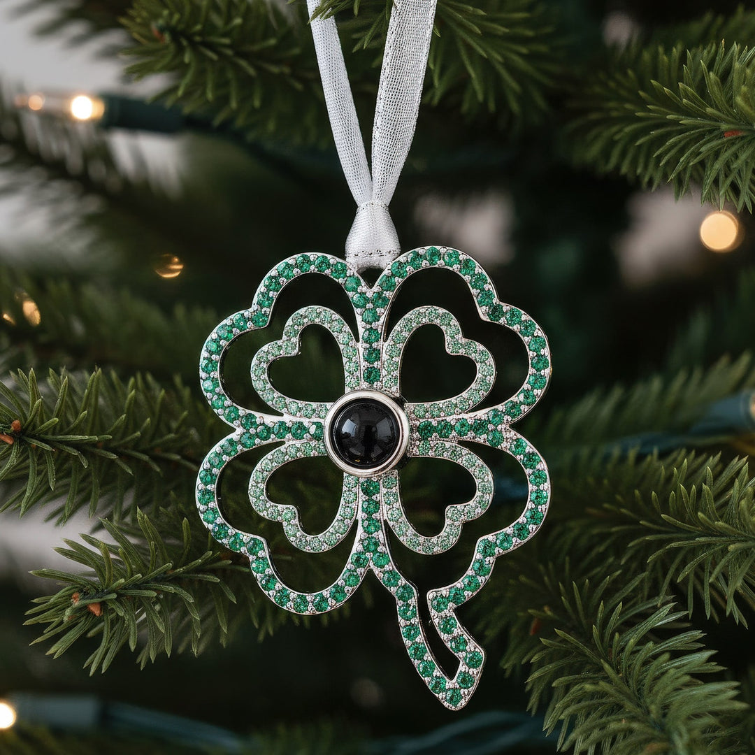 Personalized Clover Photo Ornament