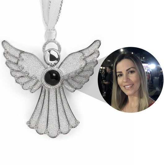 Personalized Glimmering Angel Photo Ornament
